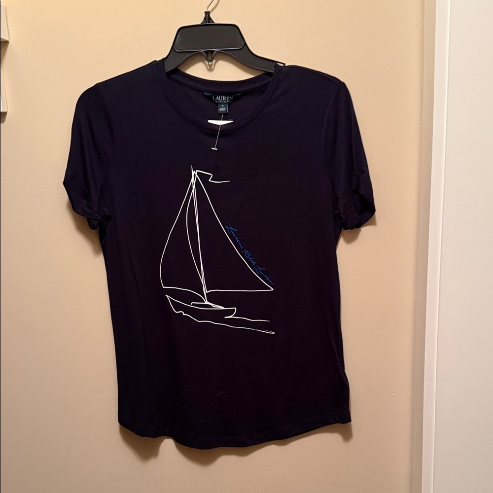 Nautica women’s  Dark Blue Sailboat Tee